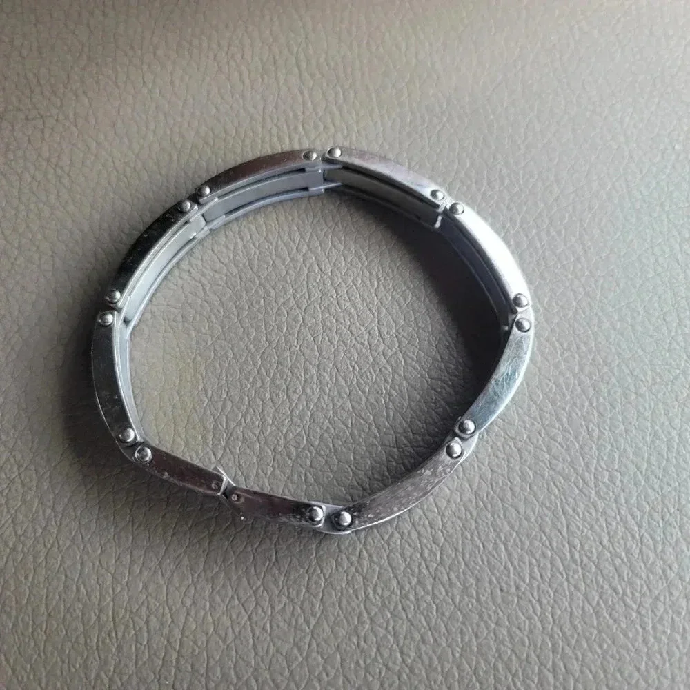 RSC Mens Stainless Steel Black Insert Golf Bracelet Bangle Wristband Chain 8.5